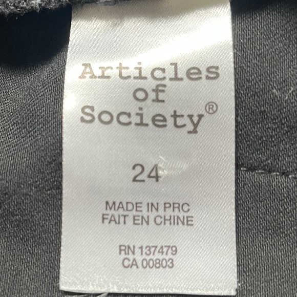 Articles of Society Black Super Soft Mid Rise Jeans  Size 24  New With Tags - Picture 10 of 13
